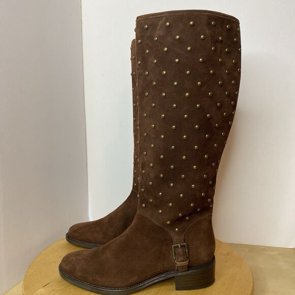 Lauren Ralph Lauren Shoes - VTG LRL Ralph Lauren Chocolate Brown Suede Womens Boots  Sz 6B Buckle flaw